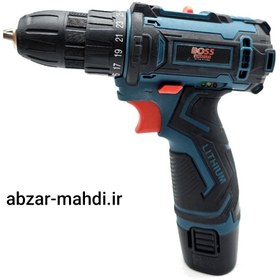 تصویر دریل شارژی ۱۸ ولت گیربکسی دو باتری باس مدل LI-ION18V Boss