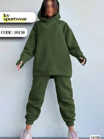 تصویر ست هودی شلوار کلاهدار زنانه کد 008 Womens hooded pants set code 008