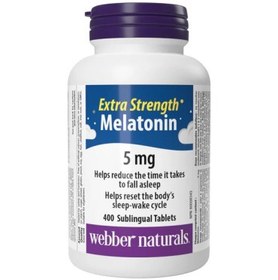 تصویر ملاتونین وبر نچرالز 5 میلی گرم ۴۰۰ عددی Webber naturals Melatonin400