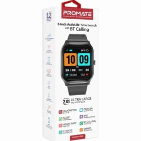 تصویر ساعت هوشمند پرومیت کاسیو مدل XWATCH-B2 مشکی - مشکی Promate smart watch model XWATCH-B2.BLACK