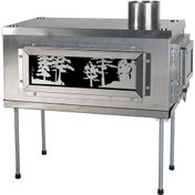 تصویر بخاری هیزمی تاشو استیل مجیکمپ 