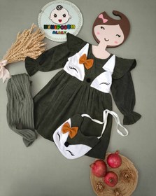 تصویر پیراهن مخمل روباه - خردلی / ۳۵ 