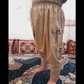 تصویر شلوار کردی شیرازی مدل 8 جیب-دم پا لوله-خشتک بزرگ- کمر 6 کش-سایز100و 105 و 110-سفارشی-فقط رنگ مشکی موجوده 