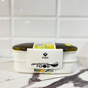 تصویر لانچ باکس دو طبقه بهمراه قاشق 