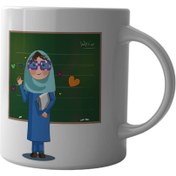 تصویر ماگ چاپلینو طرح بهترین معلم دنیا کد M029 Mug Chaplino design of the best teacher in the world