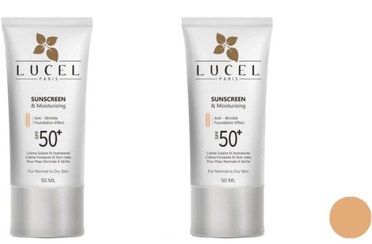 تصویر کرم ضد آفتاب رنگی مخصوص پوست خشک برند lucel sunscreen&moissturizing