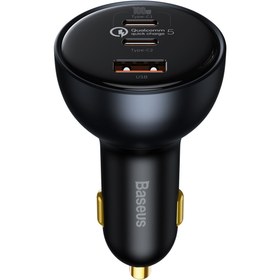 تصویر شارژر فندکی بیسوس TZCCZM-0G Baseus TZCCZM-0G 3 Port 160W Car Charger