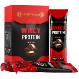 تصویر پودر وی پروتئین آرمسترانگ طعم کاکائو ساشه 12 عددی Armstrong Whey Sachet Cacao Pack -12 pcs