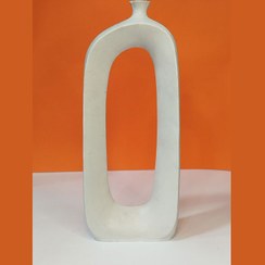 تصویر گلدان مدرن پلی‌استر خام ارتفاع ۴۰ سانتی‌متر 