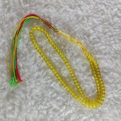 تصویر تسبیح شاه مقصود افغانی زرد سایز کوچک 101دانه کد{10299} 