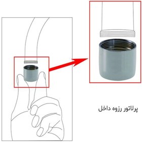 تصویر پرلاتور اب برنجی رزوه داخل (شلنگ 