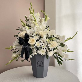 تصویر گل ترحیم رز و گلایل کد 22 