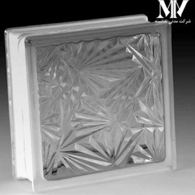 تصویر بلوک شیشه ای کاوه مدل گل یخ 