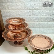 تصویر سرویس پذیرایی مسی ۴ تکه گلبرگ برجسته فضلی زنجان | جلوه‌ای لوکس برای پذیرایی نوروز ۱۴۰۴ 