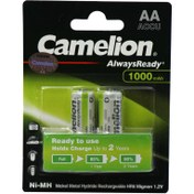 تصویر باتری قلمی قابل شارژ کملیون مدل Always Ready ظرفیت 1000 میلی آمپر ساعت Camelion Always Ready 1000mAh Rechargeable AA Battery