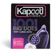 تصویر کاندوم خاردار درشت کاپوت مدل 1001 بیگ داتس بسته ۳ عددی 
