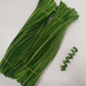 تصویر پیپ پاک کن مخملی سبز زیتونی کد5 (100عددی) 