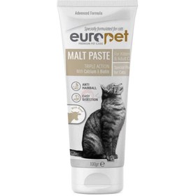 تصویر خمیر مالت ( آنتی هربال ) گربه یوروپت با طعم گوشت گاو وزن 100 گرم Europet Malt Paste For Cat 100g