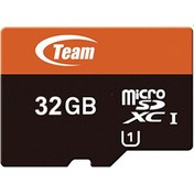 تصویر کارت حافظه MicroSDHC تیم گروپ کلاس 10 استاندارد UHS-I U1 سرعت 80MBps ظرفیت 32 گیگابایت 