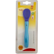 تصویر قاشق غذاخوری سیلیکون حرارتی کودک سایز3 بسته بندی بلیستر مدل 430 بی بی لند Baby Land 430 Silicon Spoon Size 3