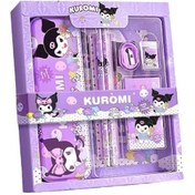 تصویر پک هدیه لوازم تحریر مدل 7 تکه (فروش به صورت عمده) - کرومی بنفش 7-piece stationery gift pack