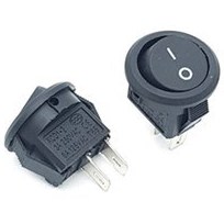 تصویر کلید راکر گرد دو حالته کوچک ۲ پین KCD1-601S 