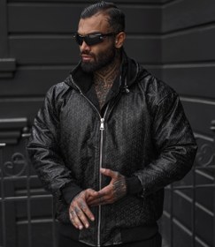 تصویر کاپشن لاکچری بلک‌کریستال (Black Crystal Jacket) کد 2360 