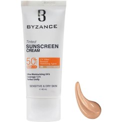 تصویر کرم ضد آفتاب رنگی بیزانس SPF 50 حجم ۳۰ میلی لیتر 