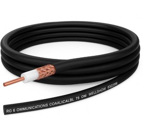 تصویر کابل کواکسیال RG6 تمام مس Wellshow 