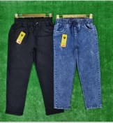 تصویر شلوار جین مام فیت ساده کد 2388 