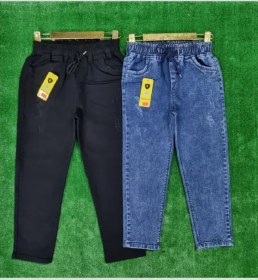 تصویر شلوار جین مام فیت ساده کد 2388 