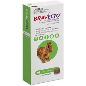 تصویر قرص جویدنی MSD مدل Bravecto 500 mg مخصوص سگ با وزن 10 تا 20 کیلوگرم - 1 عدد 