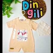 تصویر رامپر + دستمال گردن طرح خرگوش 