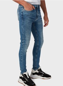 تصویر جین اسکینی فیت با رنگ شست‌وشوی متوسط برند lee cooper Mid Wash Skinny Fit Jeans