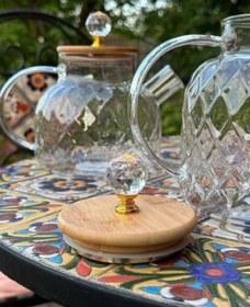 تصویر قوری پیرکس الماسی - 1 لیتری Pyrex diamond teapot