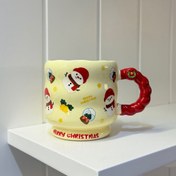 تصویر ماگ کریسمسی دسته برجسته وارداتی 