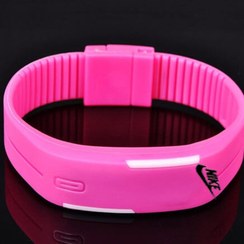 تصویر ساعت LED اسپورت Nike کد 011002 صورتی 