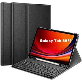 تصویر کیف کیبوردار تبلت سامسونگGalaxy tab s9 - s9 fe - x516-x710-x716 - جای قلم دار smart keyboard case 