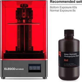 تصویر رزین رنگ قرمز شفاف 1000 گرمی ELEGOO 3D Printer Resin - ارسال 20 روز کاری 