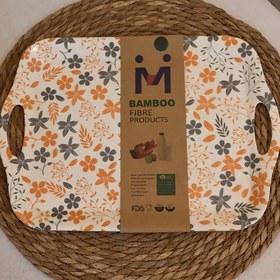 تصویر سینی بامبو سایز بزرگ-مدل رنگی Bamboo Fiber