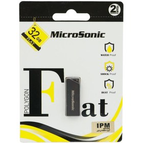 تصویر فلش مموری Microsonic Polygon Flat ظرفیت 32 گیگابایت Microsonic Polygon Flat USB2.0 Flash Memory - 32GB