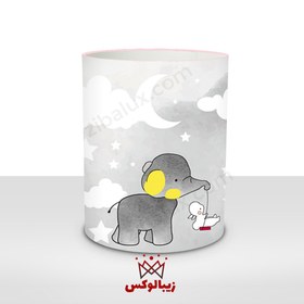 تصویر سبد اسباب بازی و سبد لباسی کودک پسرانه فیل و ماه و ستاره 