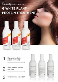 تصویر پک پروتئین کراتین کویین | Keratine Queen Protein Treatment Natural Plant Straightening Keratine Queen