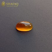 تصویر عقیق جزع طبیعی عسلی خرمایی ۱۵mm | فوق‌العاده زیبا 