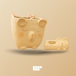 تصویر ست سطل و جا دستمال کودک - تک رنگ SAM