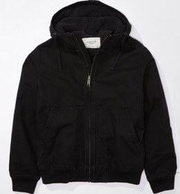 تصویر کاپشن کار با کلاه AE برند american eagle AE Hooded Workwear Jacket