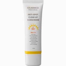 تصویر ضد آفتاب ضد لک سلرانیکو 50 میل Celranico anti spot clear up sunscreen Spf50 50ml