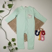تصویر سرهمی نوزادی دخترانه آستین بلند برند Lily and Dan طرح یونیکورن زیپ دار سبز پاستلی رنگ - 3 تا 6 ماه - 3 تا 6 ماه | فروشگاه نام نیکو 