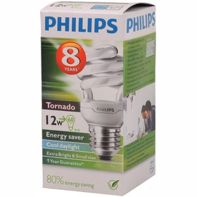 تصویر لامپ کم مصرف فیلیپس Philips Tornado E27 12W Philips Tornado E27 12W Lamp