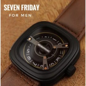 تصویر ساعت مچی مردانه سون فرایدی sevenfriday صفحه مربع 